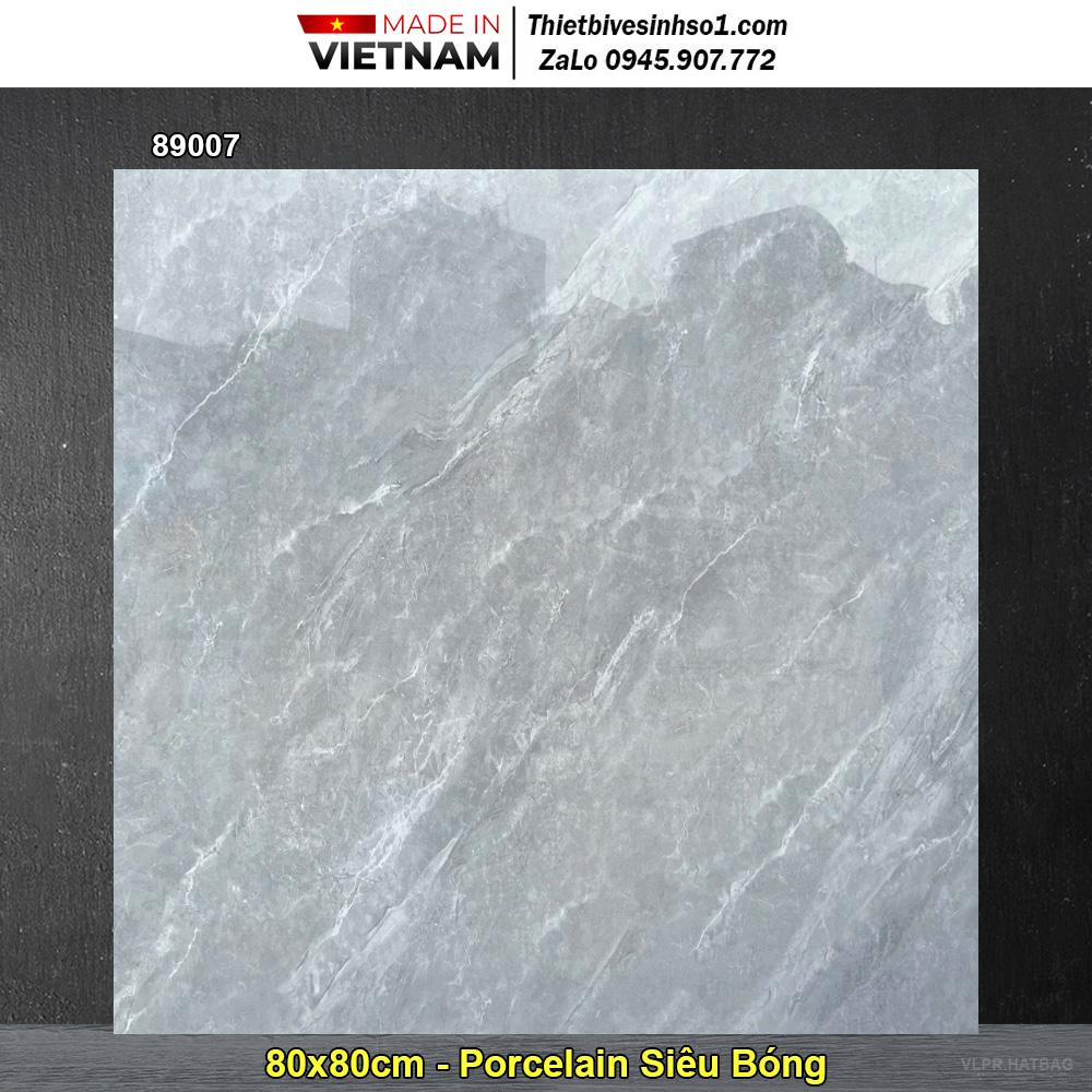 Gạch 80x80 Prime 89007 Vân Đá Ghi