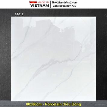 Gạch 80x80 Prime 81012 Trắng Khói