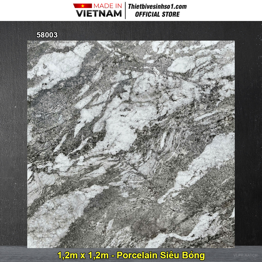 Gạch 1,2m x 1,2m Prime 58003 Đá Đen Trắng Gạch 1,2m x 1,2m Prime 58003 Đá Đen Trắng