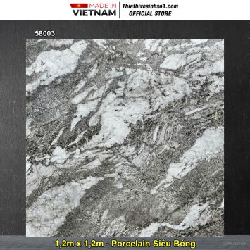 Gạch 1,2m x 1,2m Prime 58003 Đá Đen Trắng
