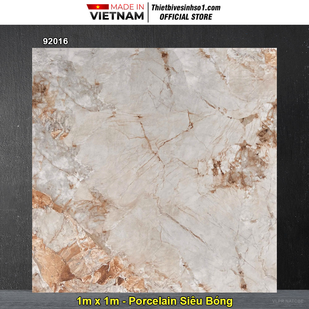 Gạch 1m x 1m Prime 92016 Kem Vân Đá