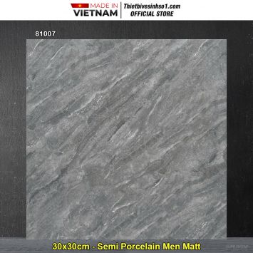 Gạch 30x30 Prime 81007 Vân Ghi Xám