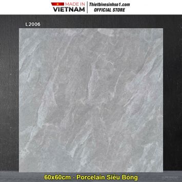 Gạch 60x60 Prime L2006 Vân Ghi Xám