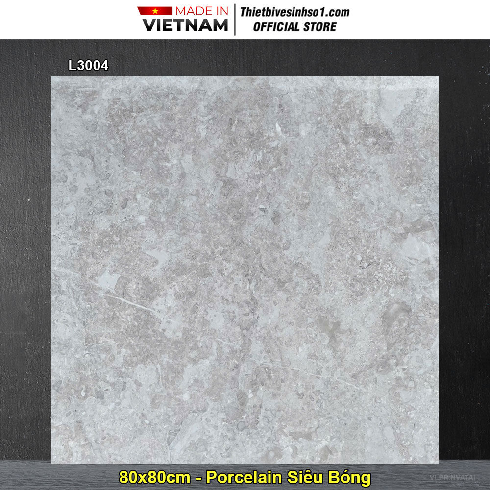 Gạch 80x80 Prime L3004 Vân Xám