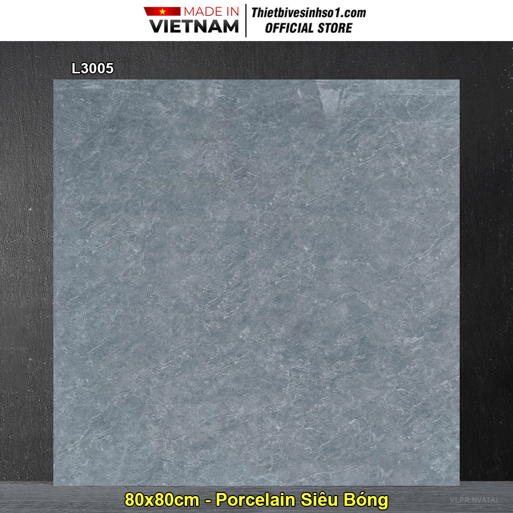 Gạch 80x80 Prime L3005 Vân Ghi Xám