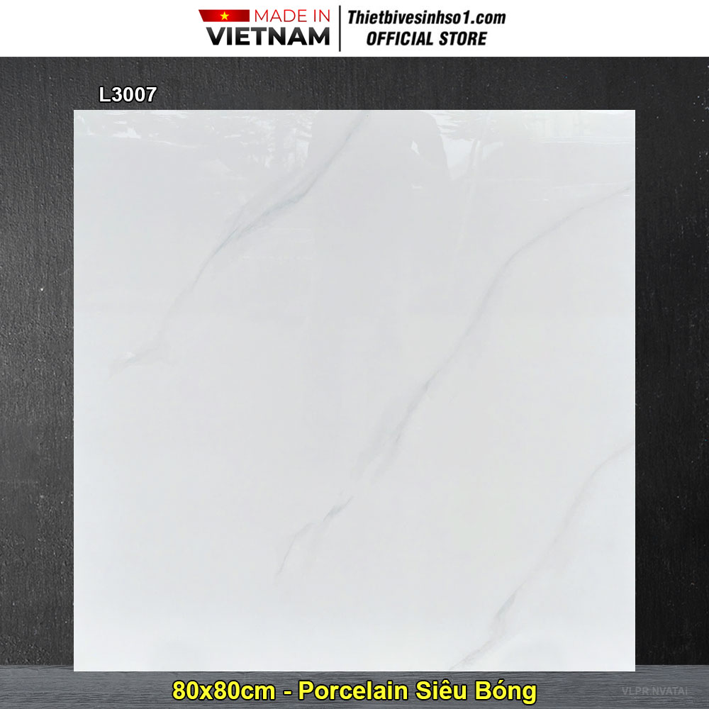 Gạch 80x80 Prime L3007 Trắng Khói