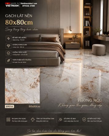 Gạch 80x80 Prime 89016 Kem Vân Đá