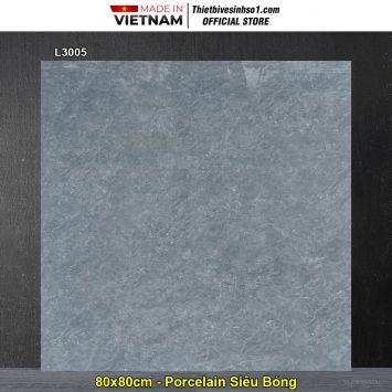 Gạch 80x80 Prime L3005 Vân Ghi Xám