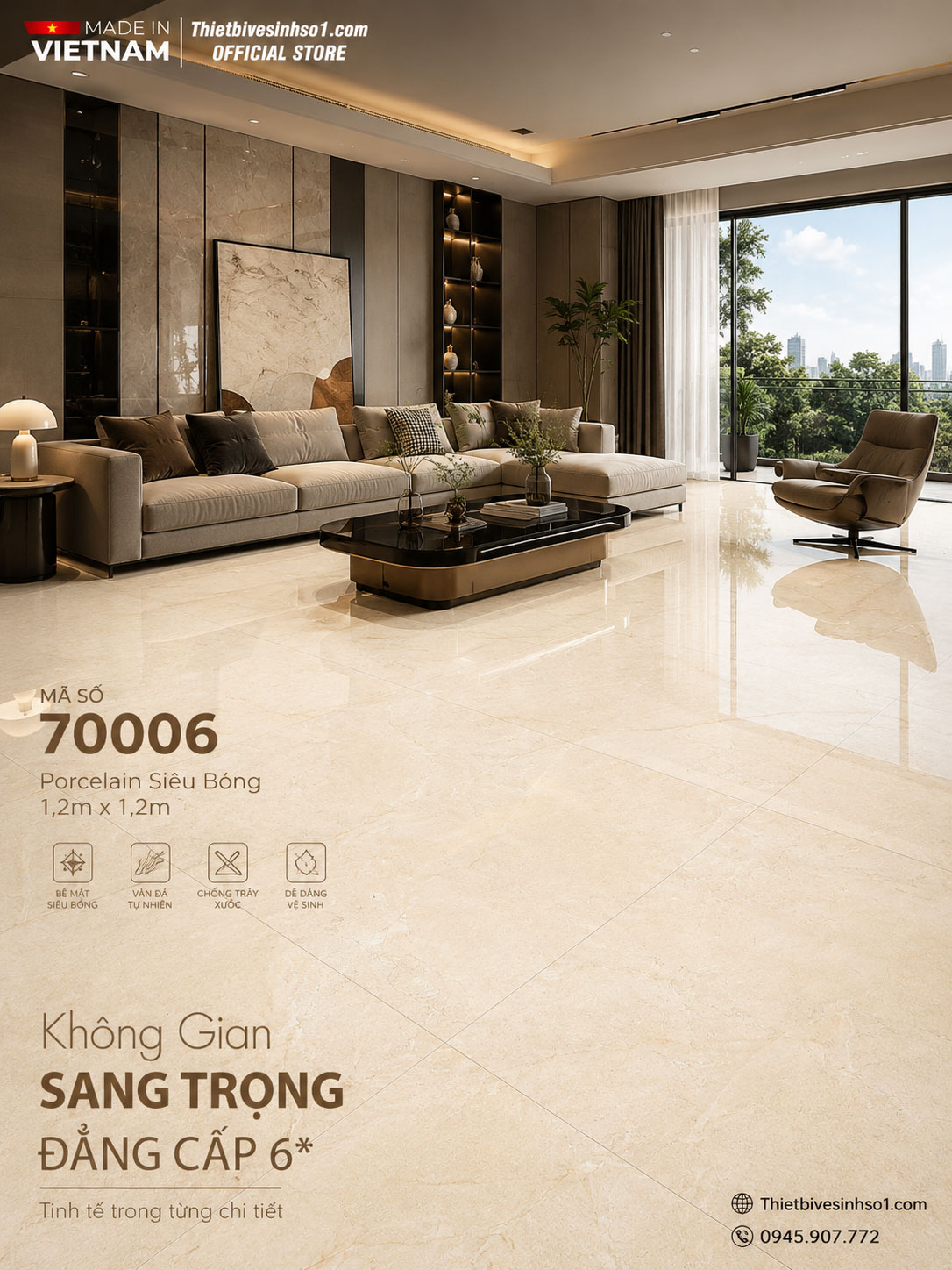 Gạch 1,2m x 1,2m Prime 70006 Gạch 1,2m x 1,2m Prime 70006