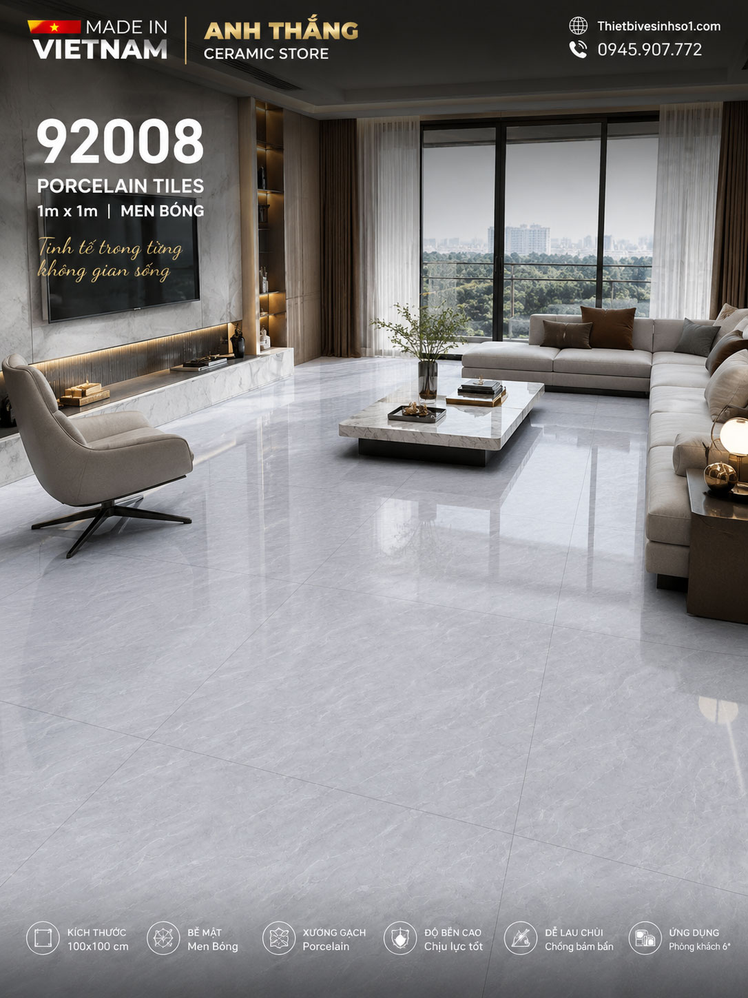 Gạch 1m x 1m Prime 92008 Gạch 1m x 1m Prime 92008