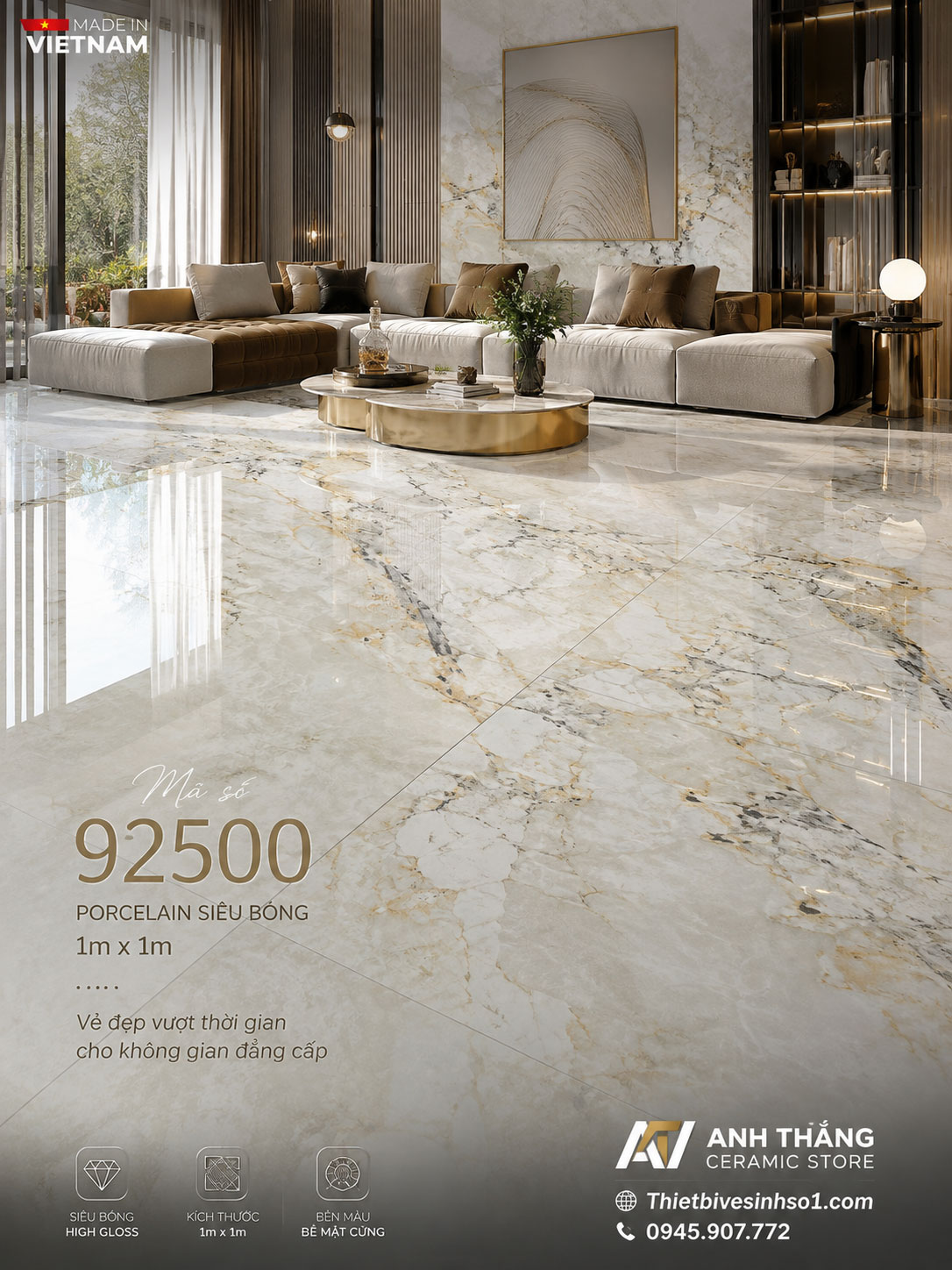 Gạch 1m x 1m Prime 92500 Gạch 1m x 1m Prime 92500