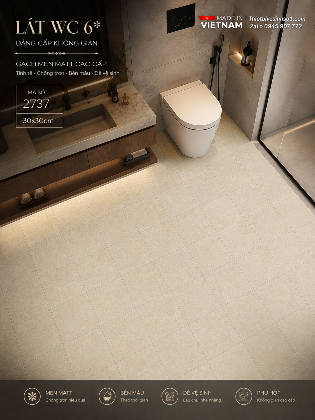 Gạch 30x30 Prime 2737 Gạch 30x30 Prime 2737