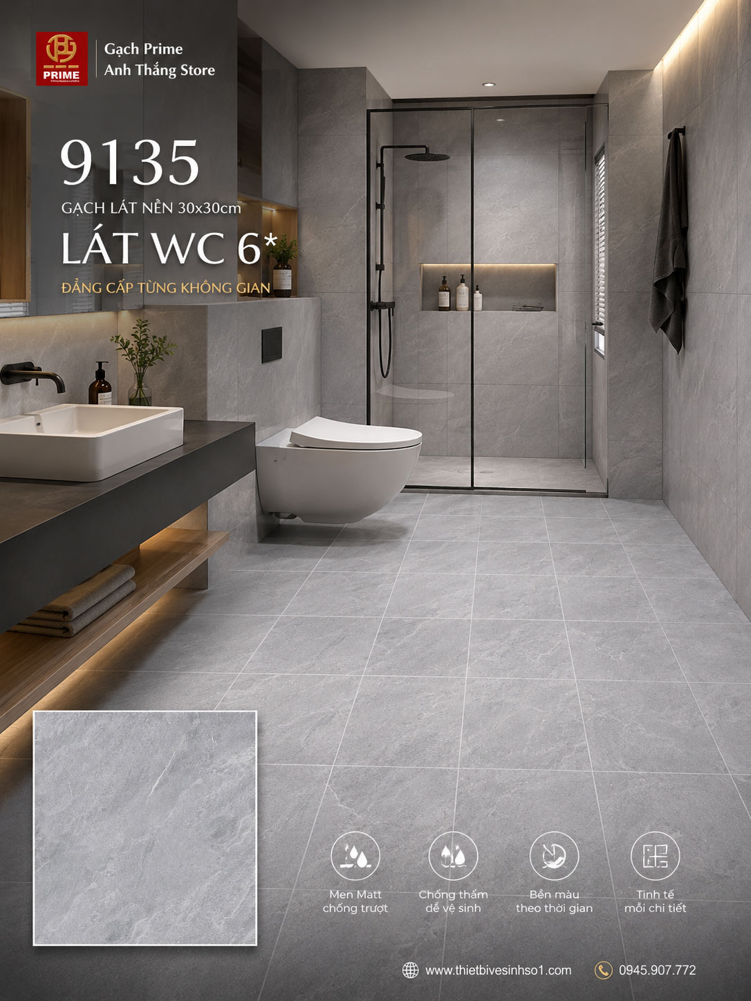 Gạch 30x30 Prime 9135 Gạch 30x30 Prime 9135