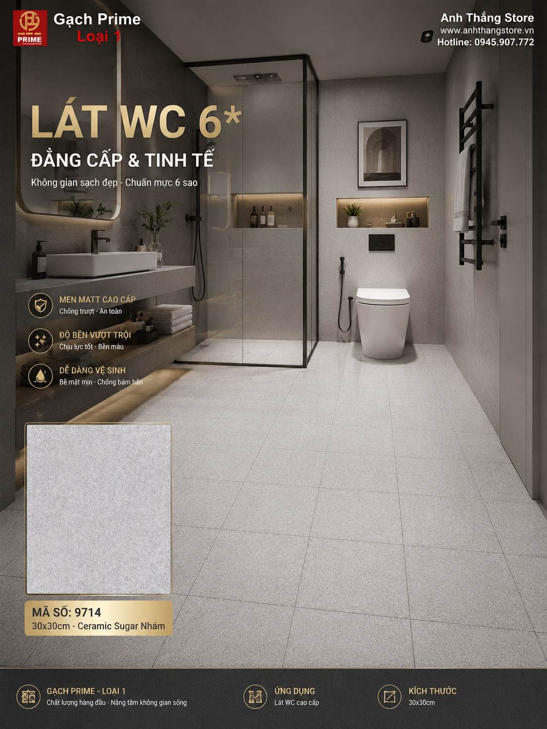 Gạch 30x30 Prime 9714 Gạch 30x30 Prime 9714