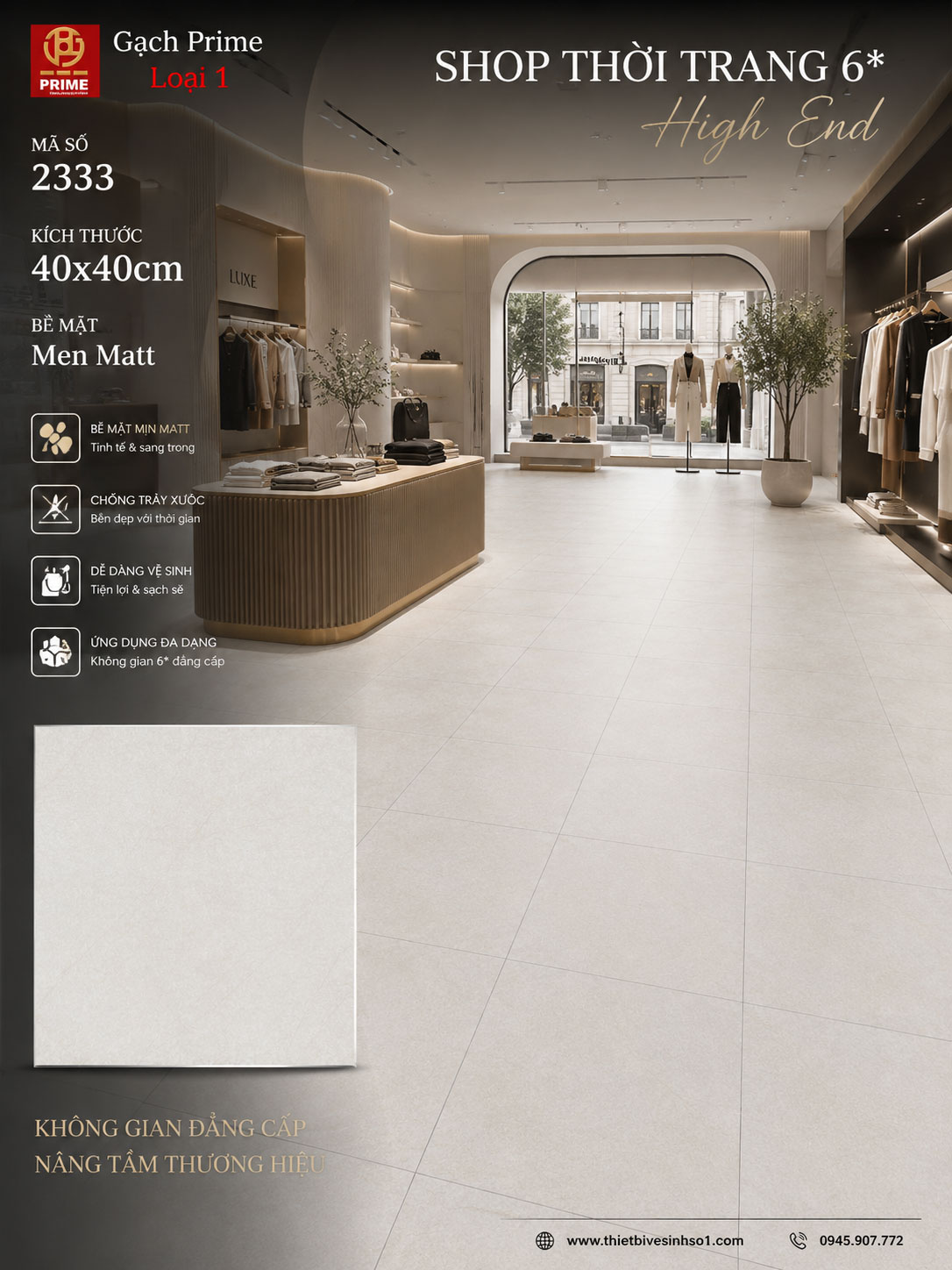 Gạch 40x40 Prime 2333 Gạch 40x40 Prime 2333