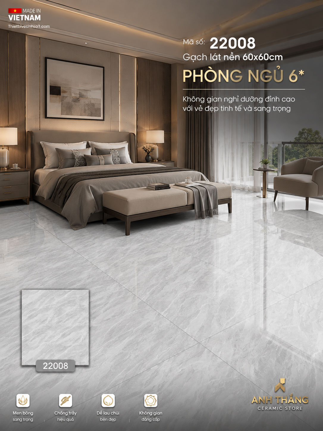 Gạch 60x60 Prime 22008 Gạch 60x60 Prime 22008