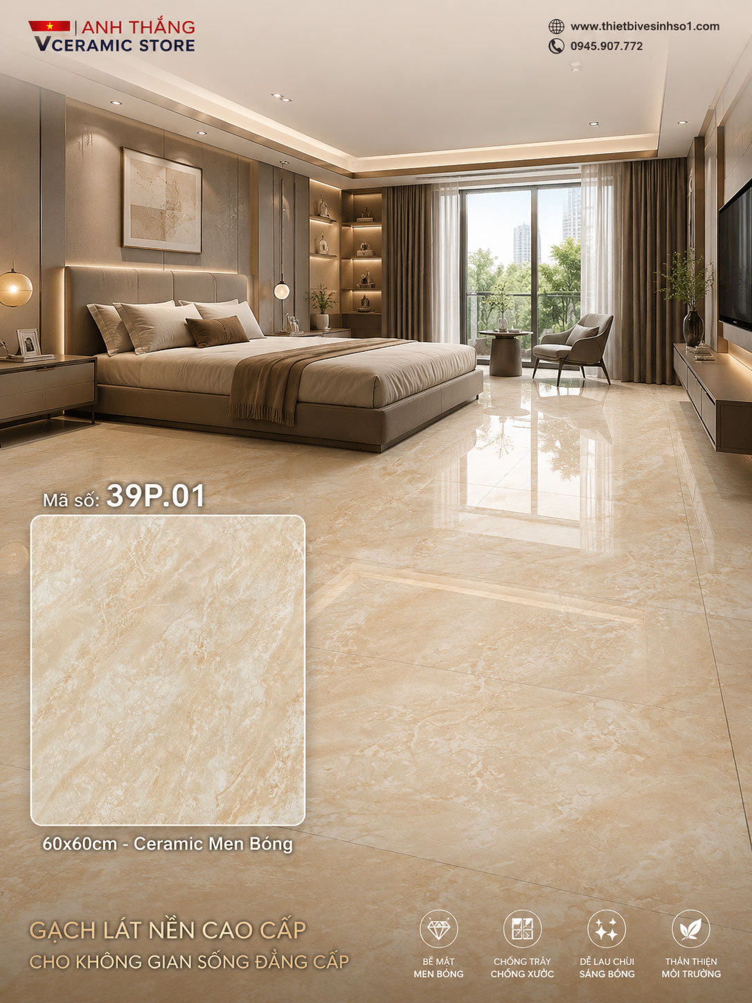 Gạch 60x60 Prime 39P.01 Gạch 60x60 Prime 39P.01