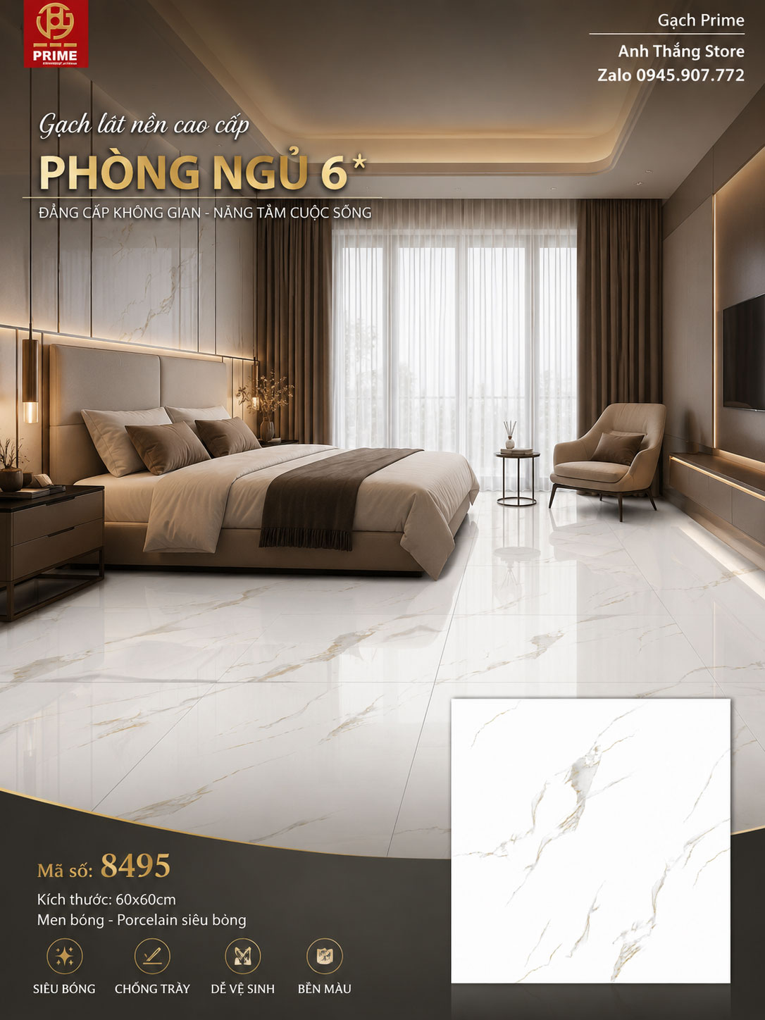 Gạch 60x60 Prime 8495 Gạch 60x60 Prime 8495
