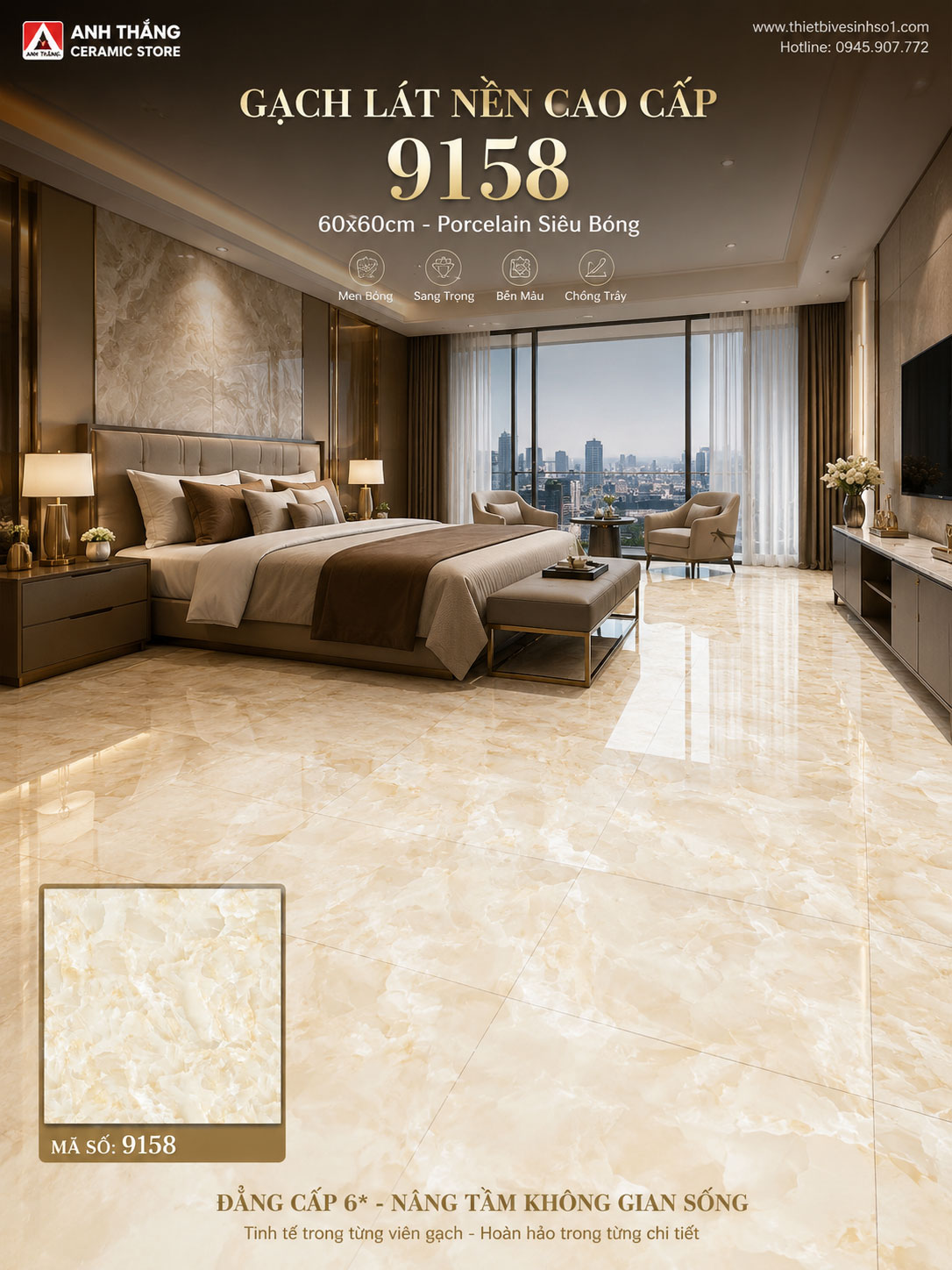 Gạch 60x60 Prime 9158 Gạch 60x60 Prime 9158