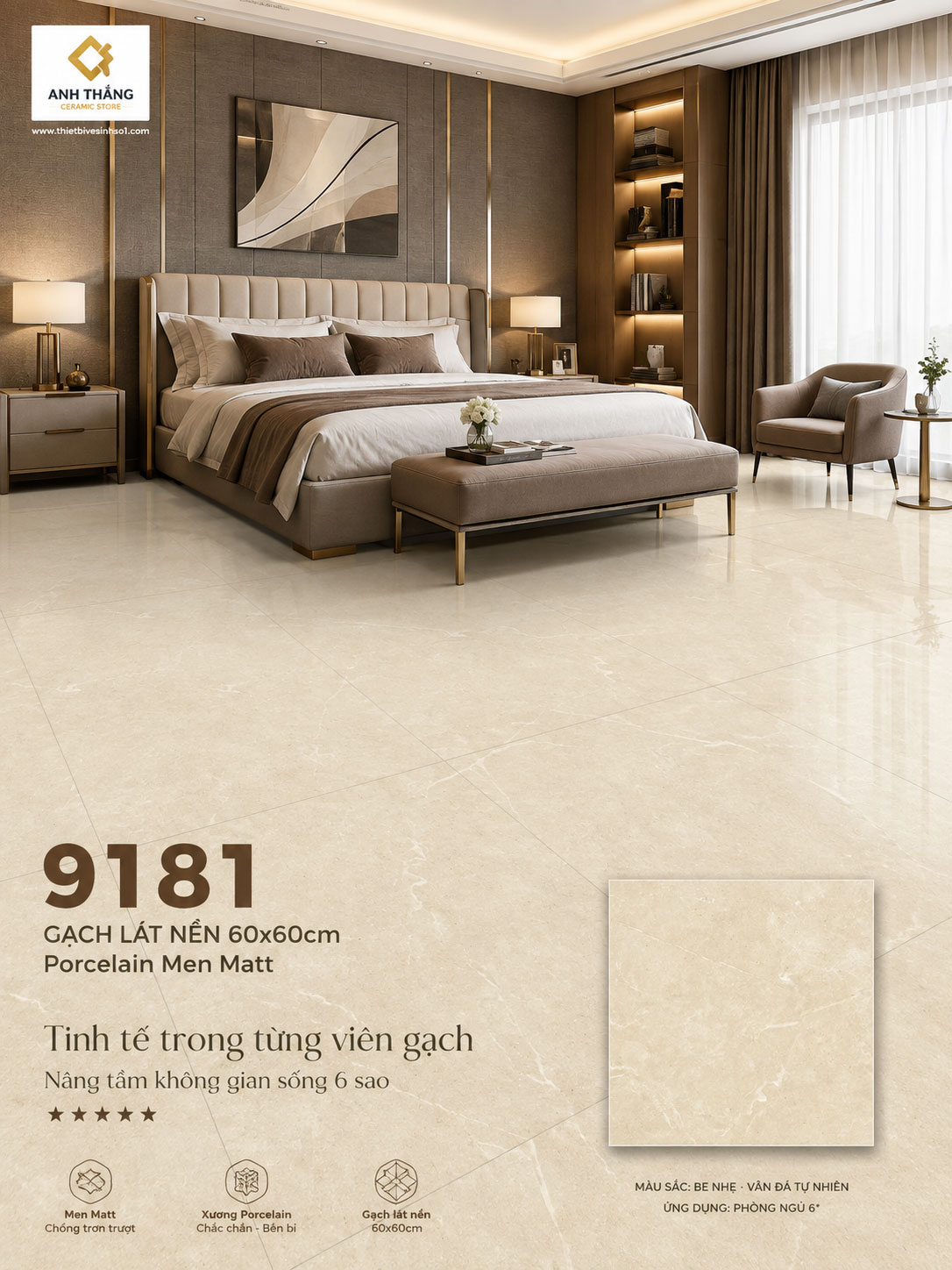 Gạch 60x60 Prime 9181 Gạch 60x60 Prime 9181
