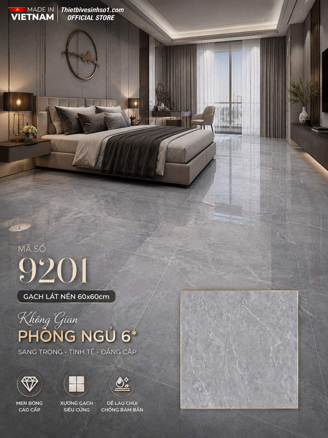 Gạch 60x60 Prime 9201 Gạch 60x60 Prime 9201
