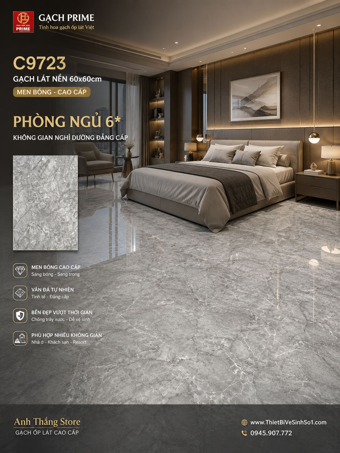 Gạch 60x60 Prime C9723 Gạch 60x60 Prime C9723
