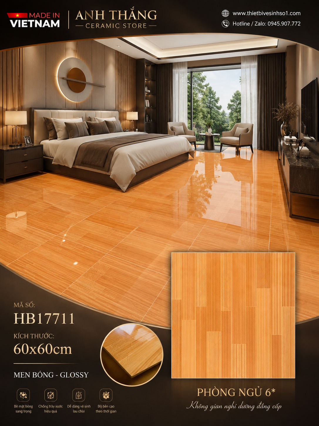 Gạch 60x60 Prime HB17711 Gạch 60x60 Prime HB17711