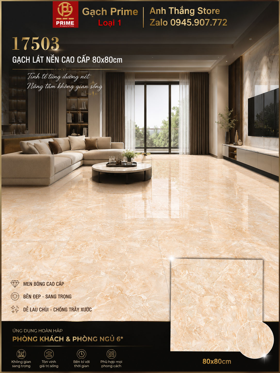 Gạch 80x80 Prime 17503 Gạch 80x80 Prime 17503
