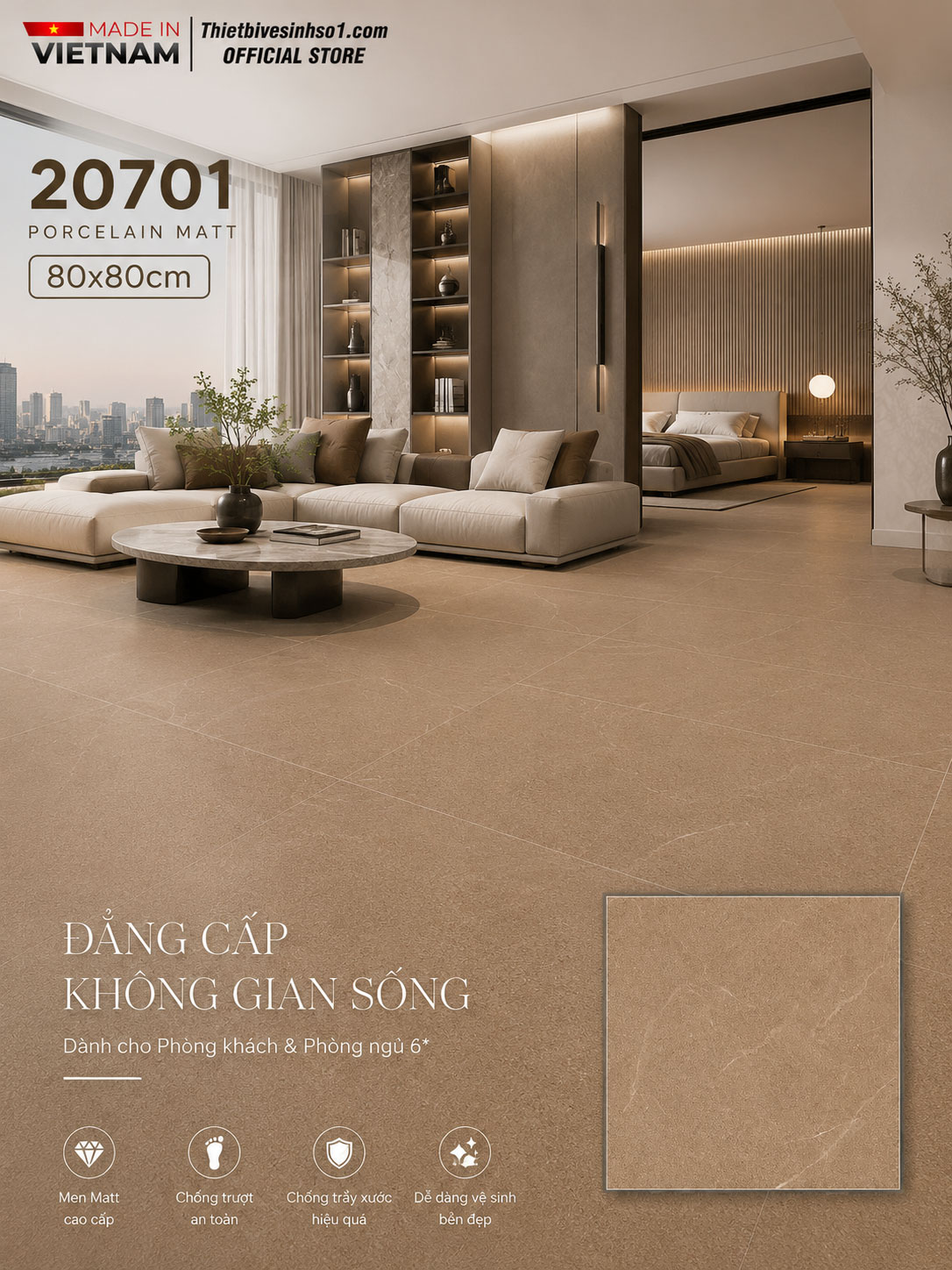 Gạch 80x80 Prime 20701 Gạch 80x80 Prime 20701