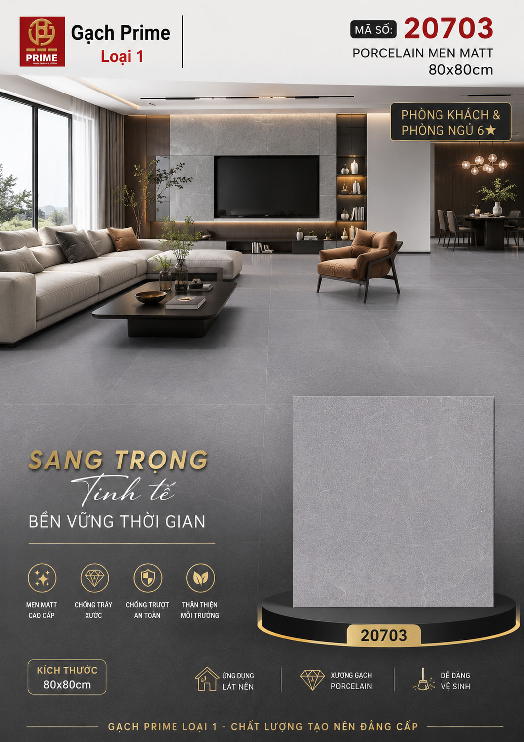 Gạch 80x80 Prime 20703 Gạch 80x80 Prime 20703