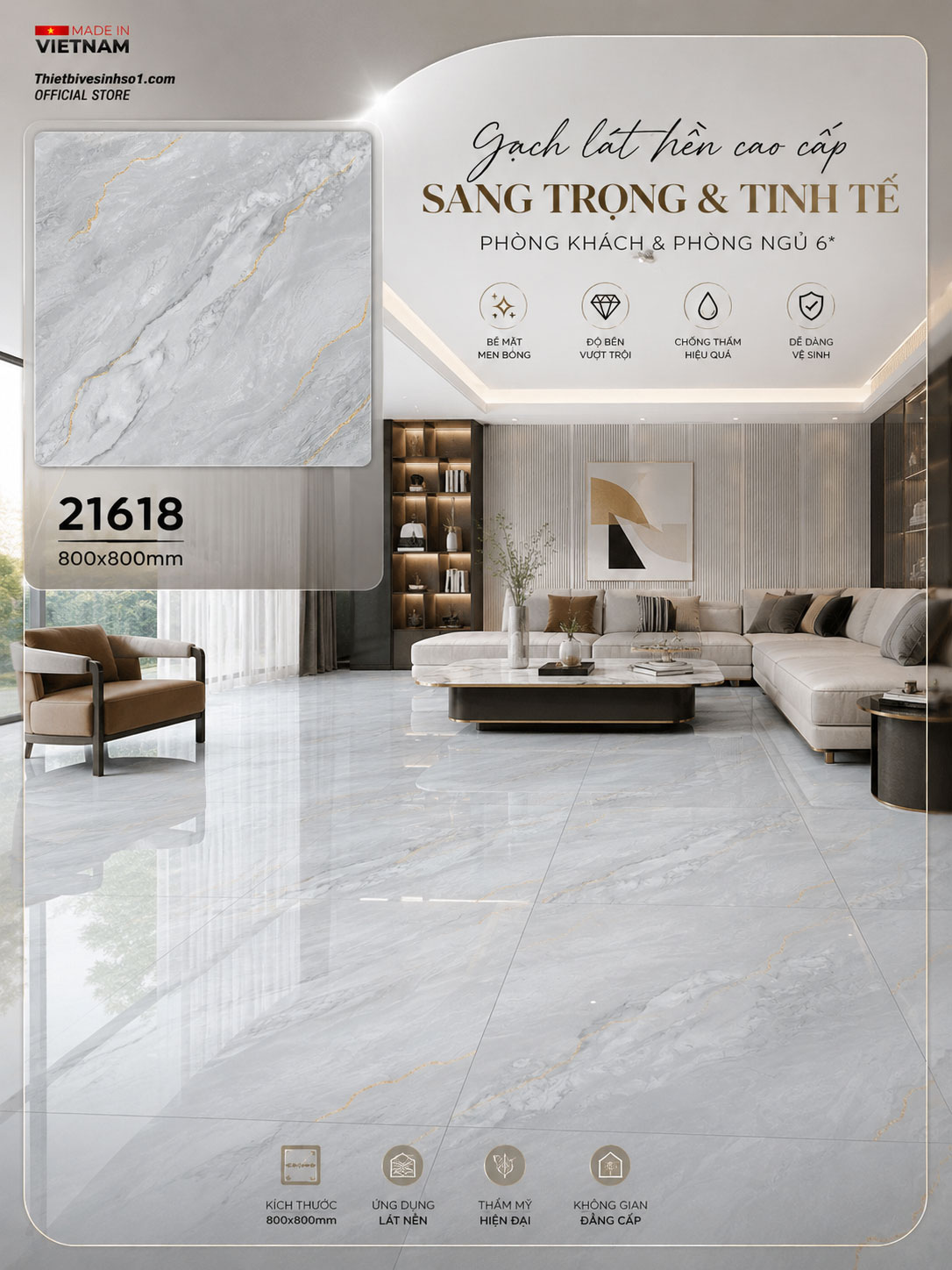 Gạch 80x80 Prime 21618 Gạch 80x80 Prime 21618