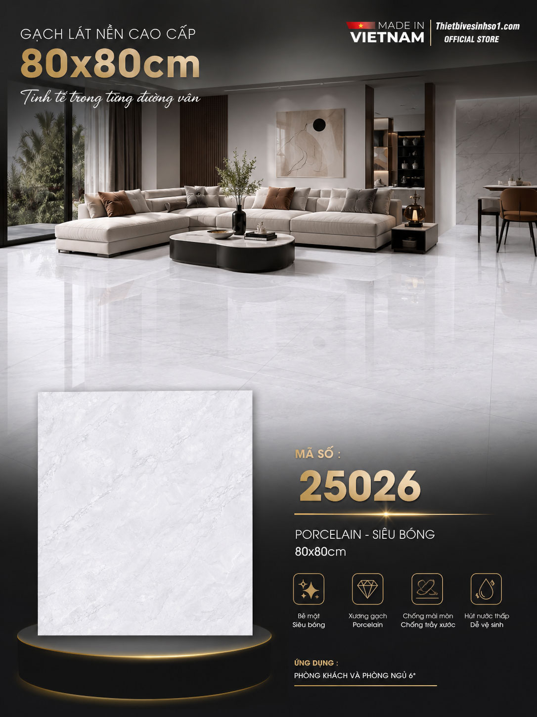 Gạch 80x80 Prime 25026 Gạch 80x80 Prime 25026