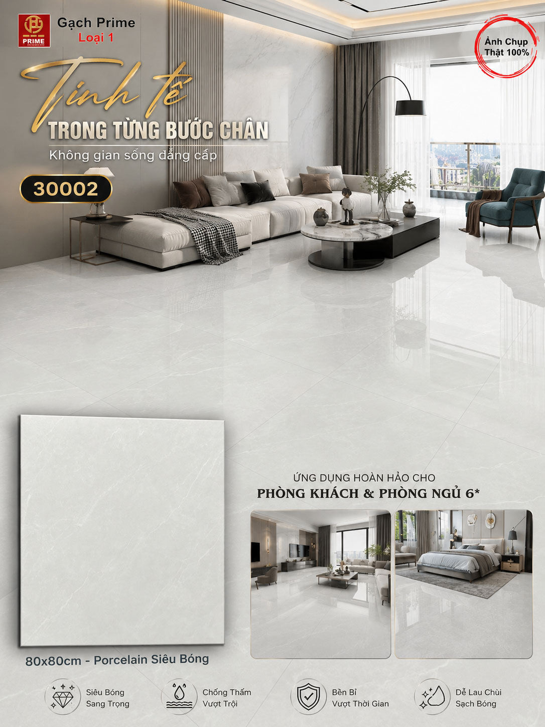 Gạch 80x80 Prime 30002 Gạch 80x80 Prime 30002