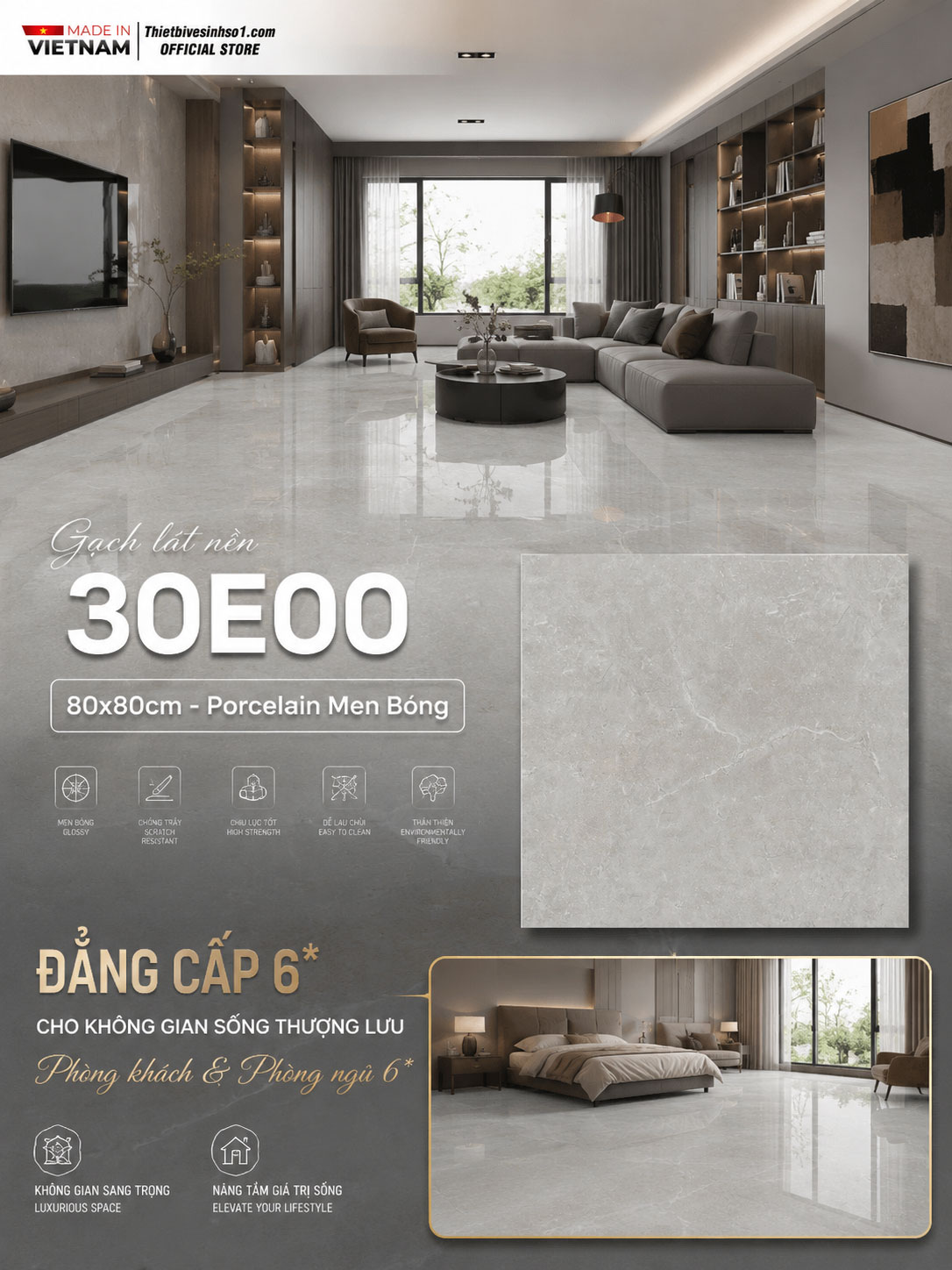 Gạch 80x80 Prime 30E00 Gạch 80x80 Prime 30E00