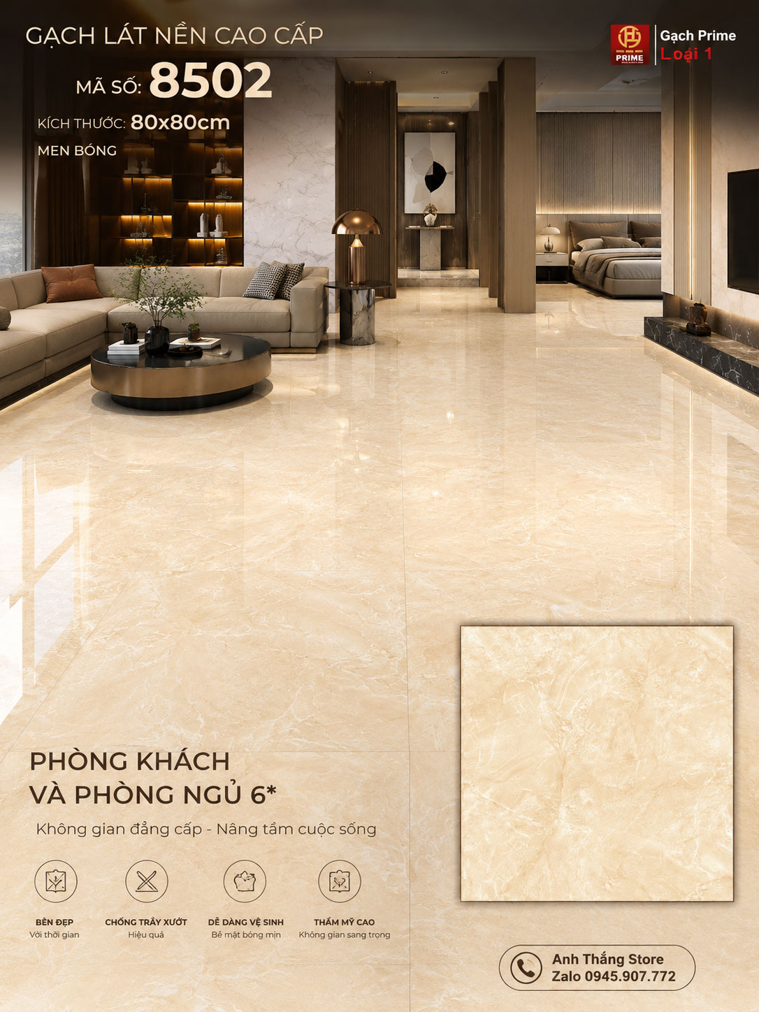 Gạch 80x80 Prime 8502 Gạch 80x80 Prime 8502