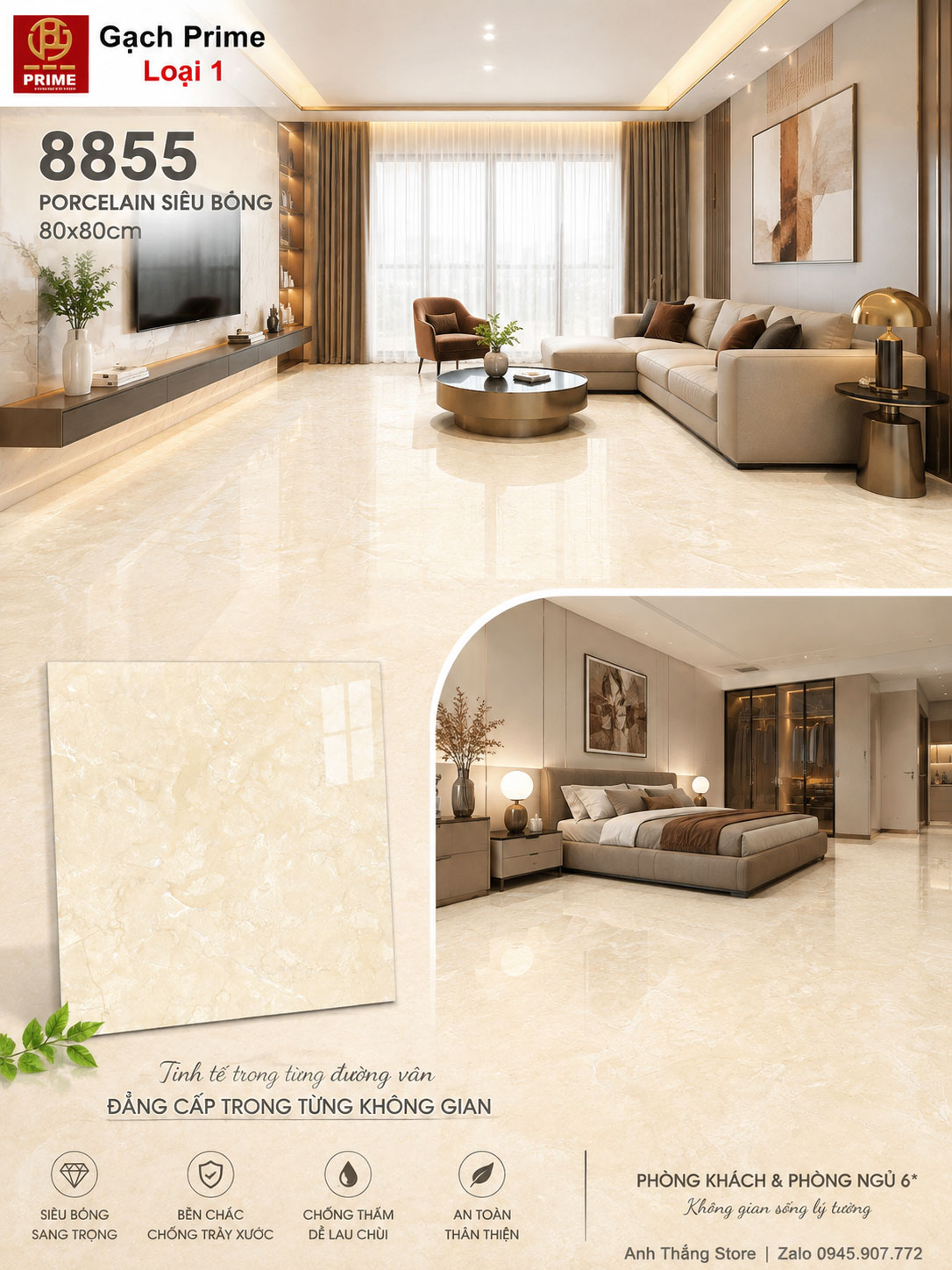 Gạch 80x80 Prime 8855 Gạch 80x80 Prime 8855