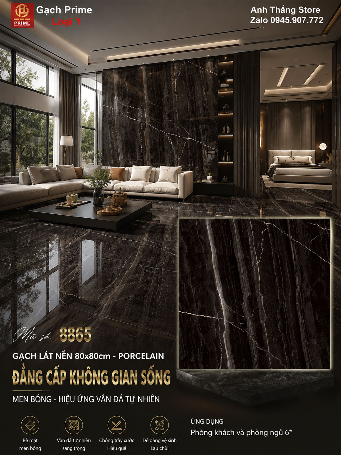 Gạch 80x80 Prime 8865 Gạch 80x80 Prime 8865