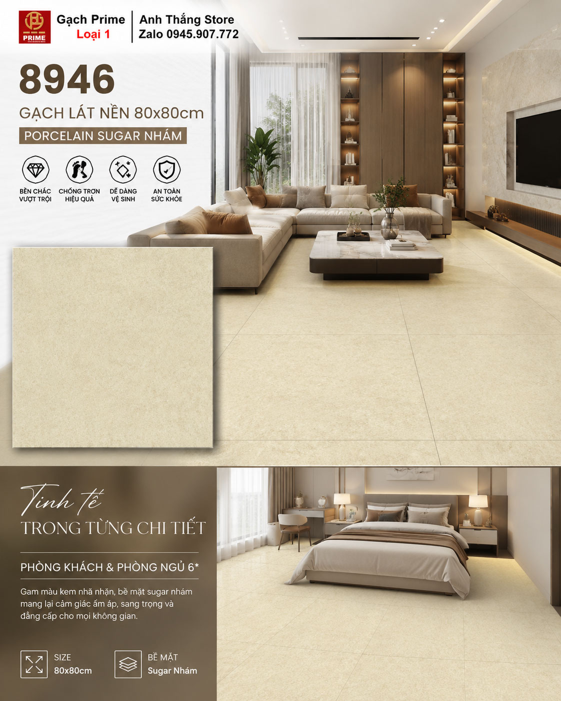 Gạch 80x80 Prime 8946 Gạch 80x80 Prime 8946