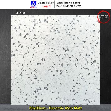 Gạch 30x30 Takao 43103 Terrazzo Hạt Đá