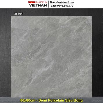 Gạch 80x80 Takao 38704 Vân Đá Ghi