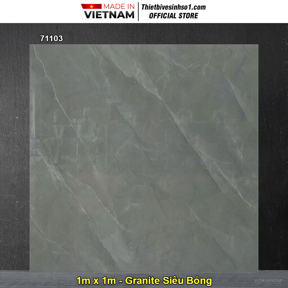 Gạch 1m x 1m Takao 71103 Vân Ghi Xám