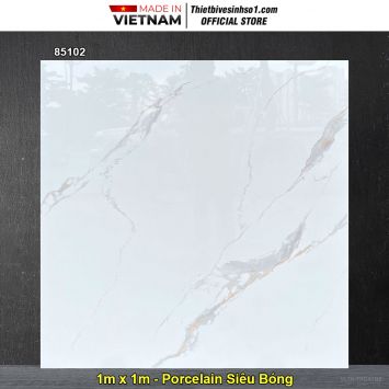 Gạch 1m x 1m Takao 85102 Trắng Khói