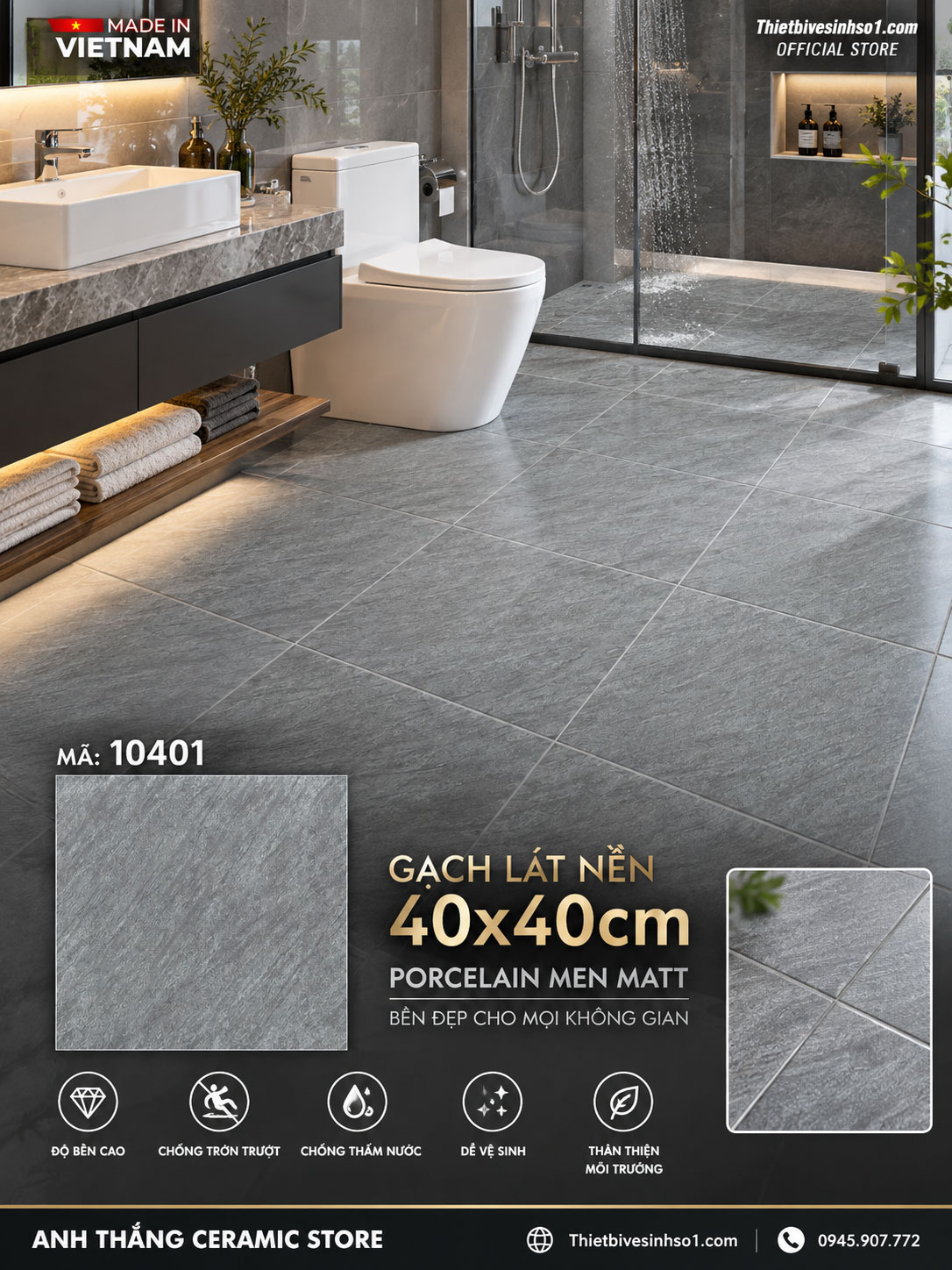 Gạch 40x40 Takao 10401 Vân Ghi Xám Gạch 40x40 Takao 10401 Vân Ghi Xám