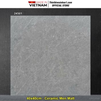 Gạch 40x40 Takao 24501 Vân Ghi Xám