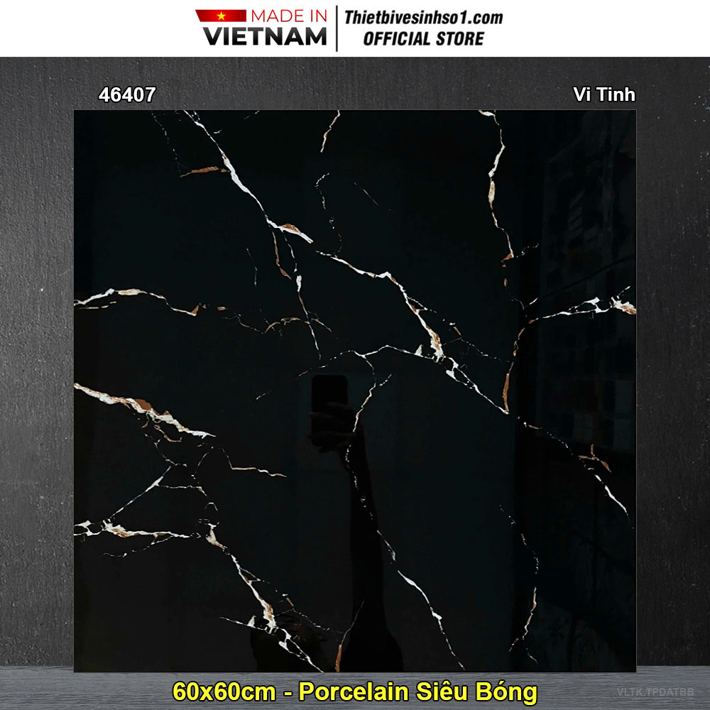 Gạch 60x60 Takao 46407 Đen Chớp