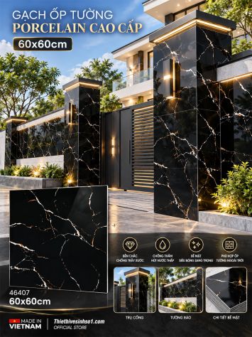 Gạch 60x60 Takao 46407 Đen Chớp