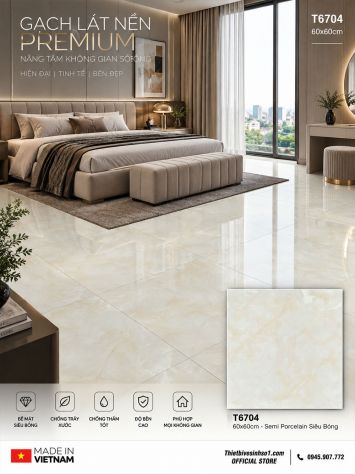 Gạch 60x60 Takao T6704 Vân Vàng