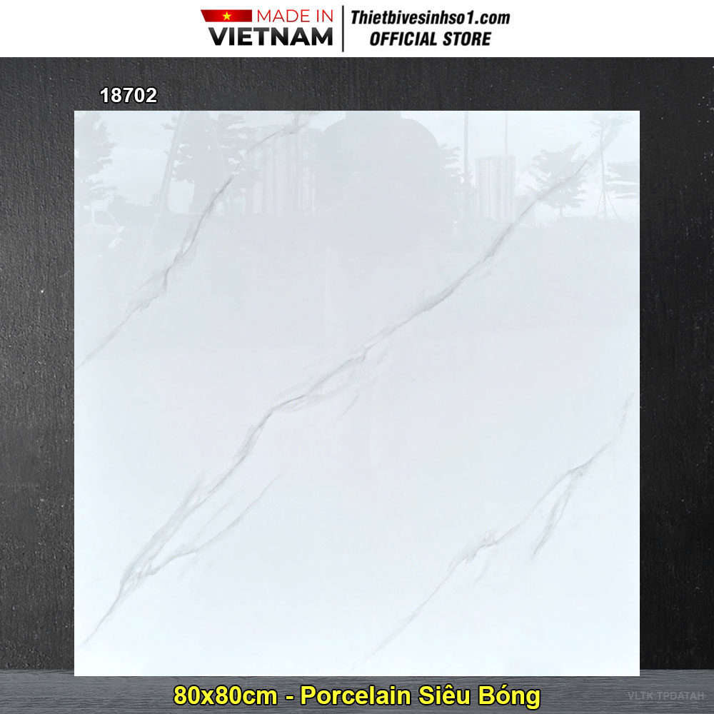 Gạch 80x80 Takao 18702 Trắng Khói