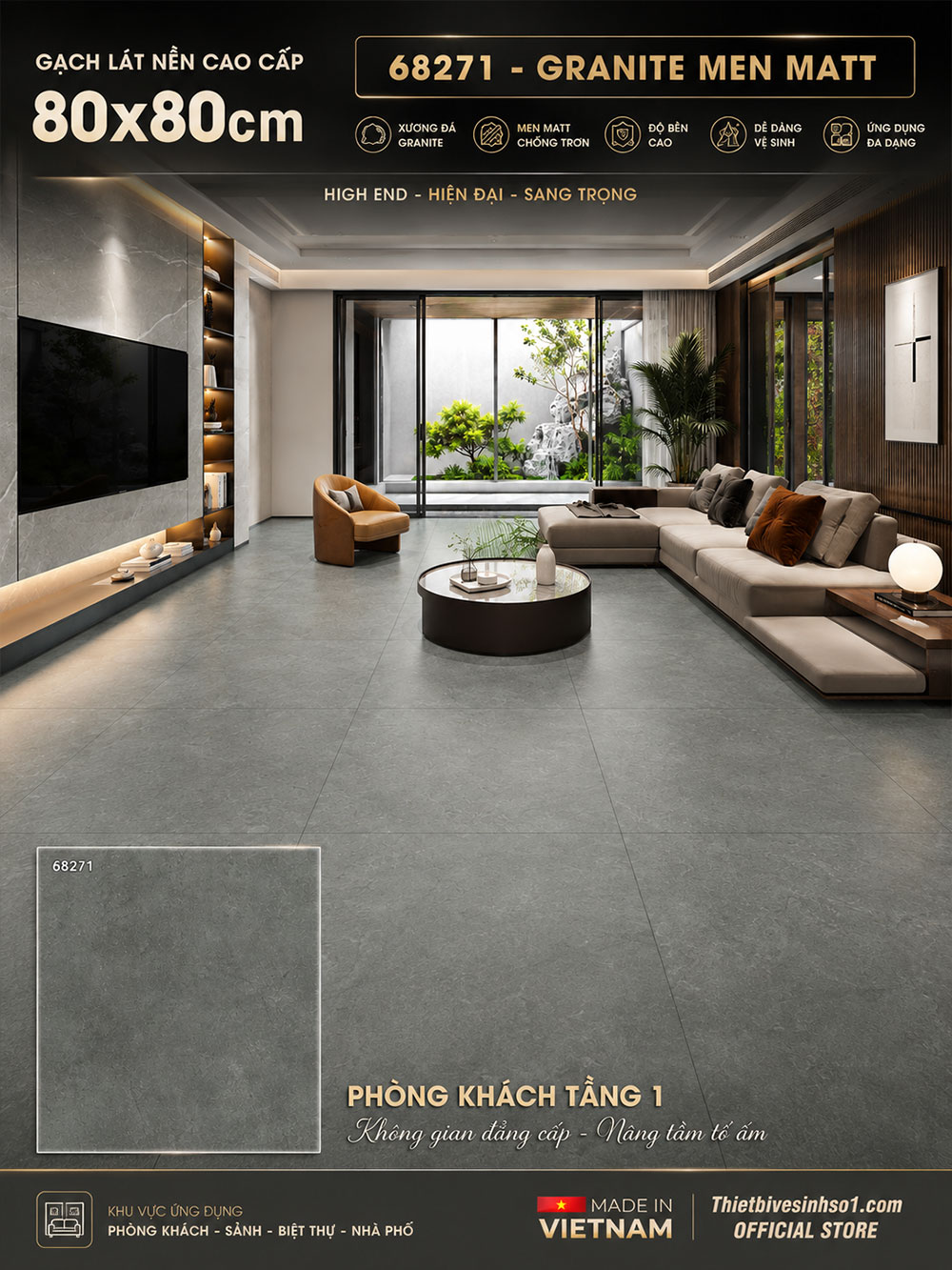 Gạch 80x80 Takao 68271 Vân Ghi Gạch 80x80 Takao 68271 Vân Ghi