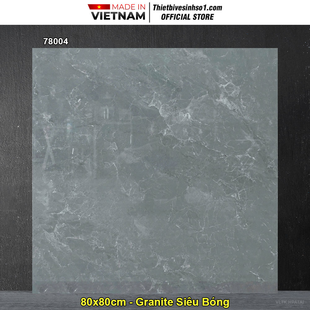 Gạch 80x80 Takao 78004 Vân Đá Ghi